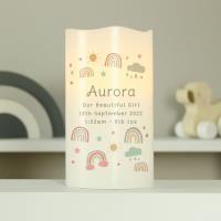Personalised Rainbow Nightlight LED Candle Extra Image 1 Preview
